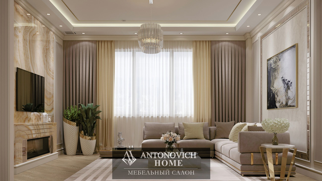 KEOMA Living Room in a Luxury Antonovich Design Project, view 4