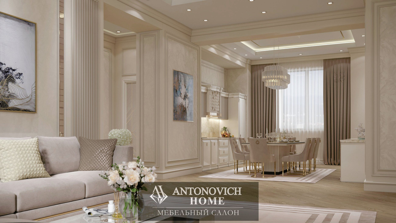KEOMA Living Room in a Luxury Antonovich Design Project, view 6