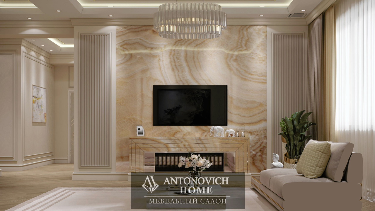 KEOMA Living Room in a Luxury Antonovich Design Project, view 3