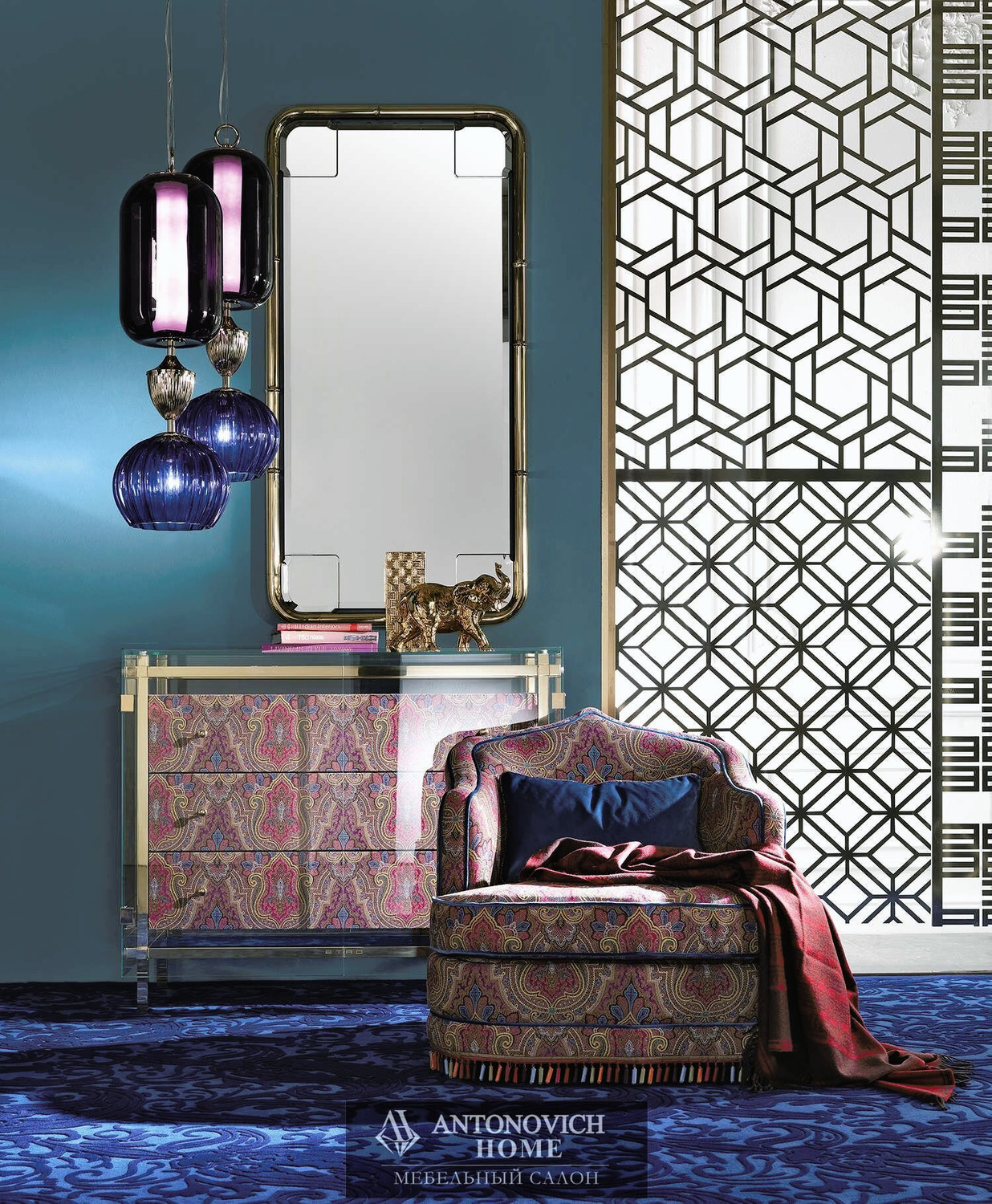 Etro Home Interiors Living Room, view 3