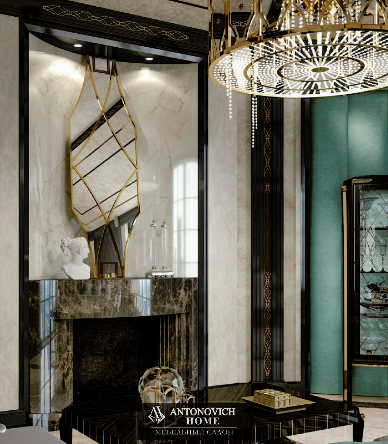 Cafedesart Living Room by Bianchini in Ebony, view 7