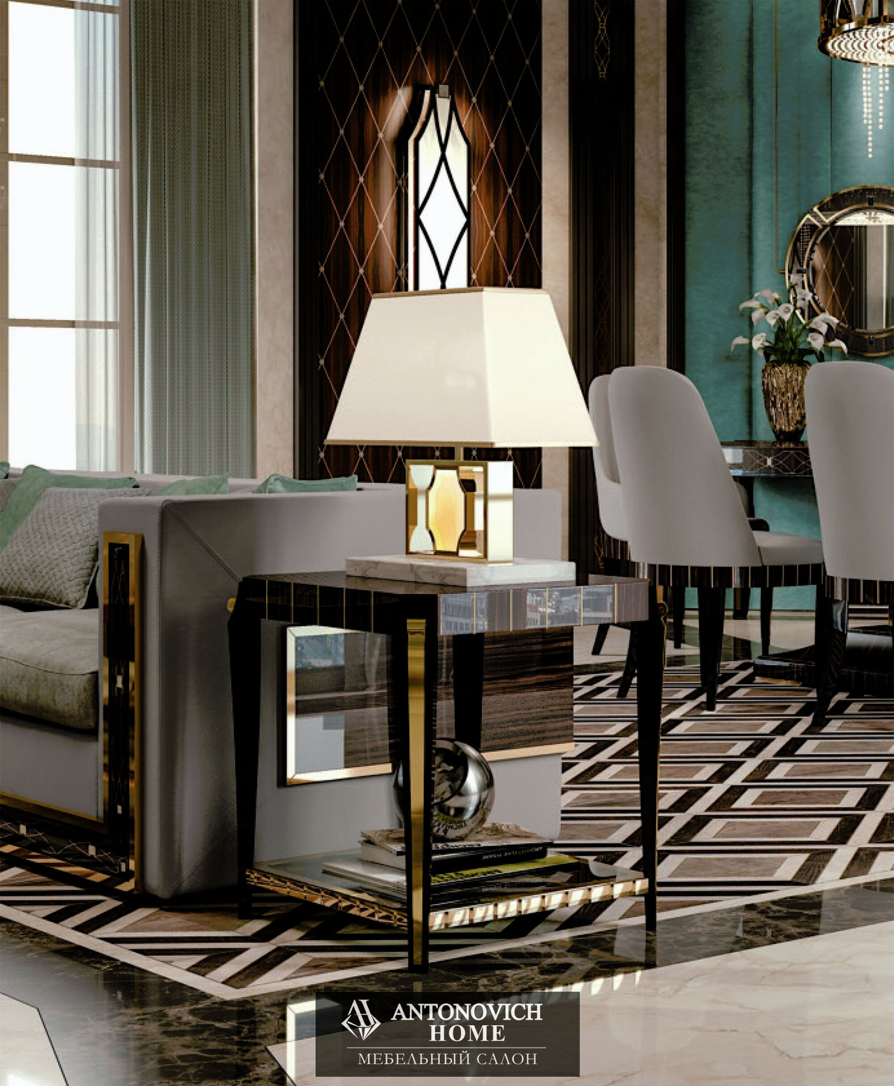 Cafedesart Living Room by Bianchini in Ebony, view 3