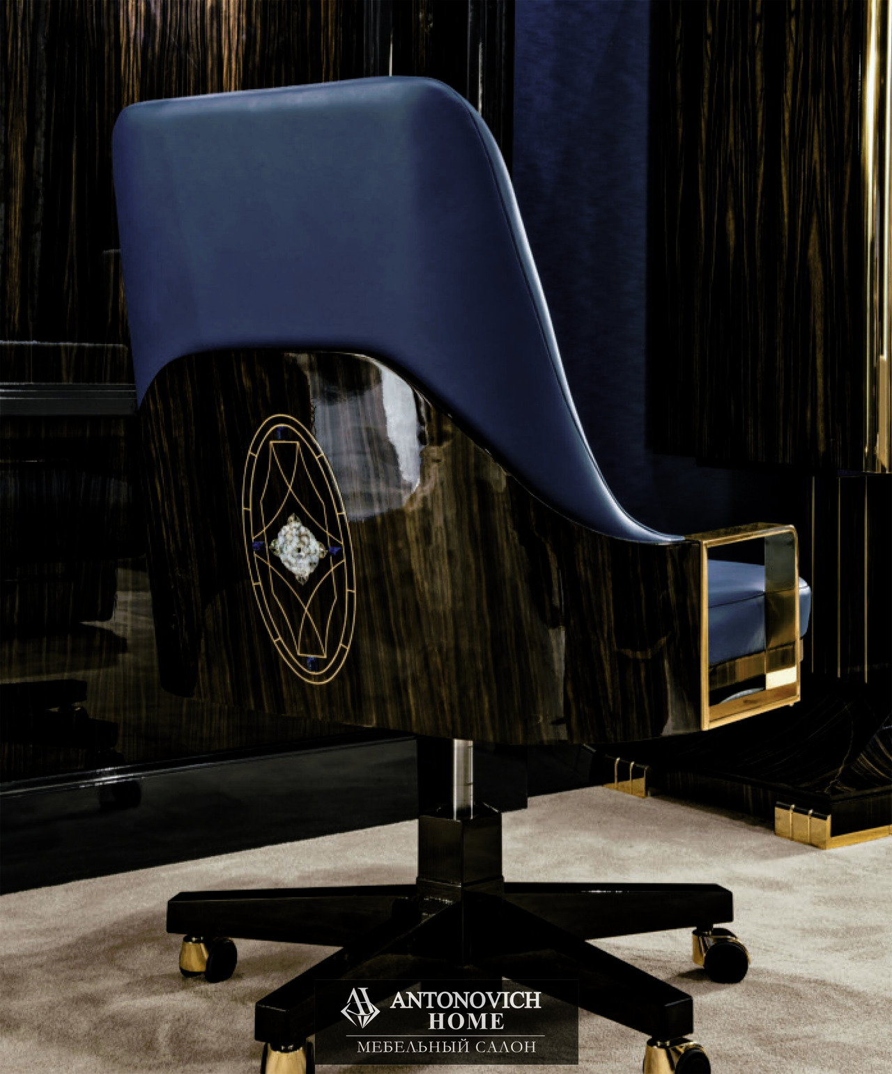 Bianchini Cafedesart Home Office in Ebony, view 6