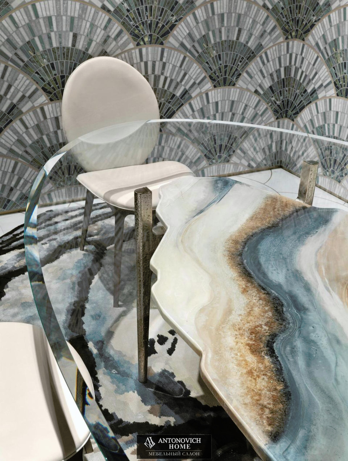 Visionnaire Arkady Dining Table, view 3