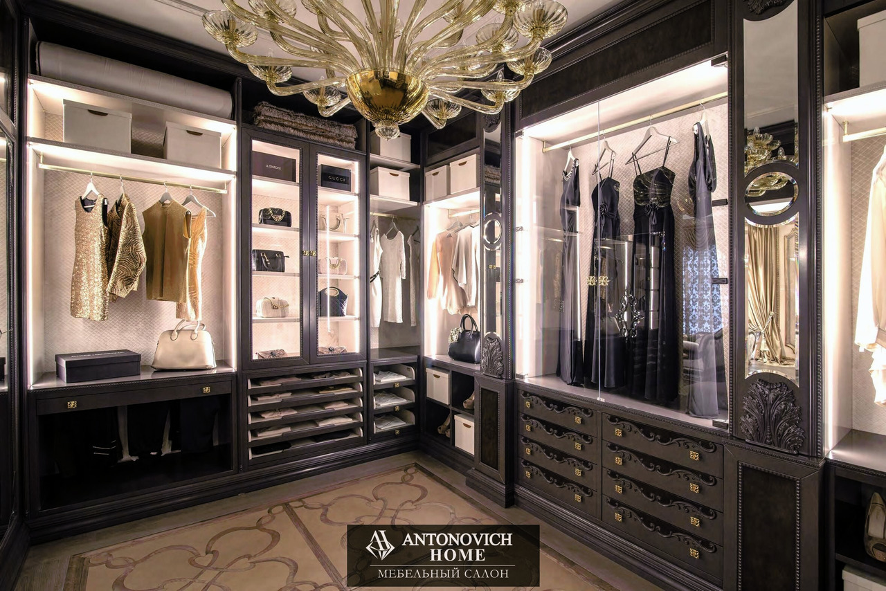 Pregno Way Of Life Dark Walk-In Wardrobe, view 2