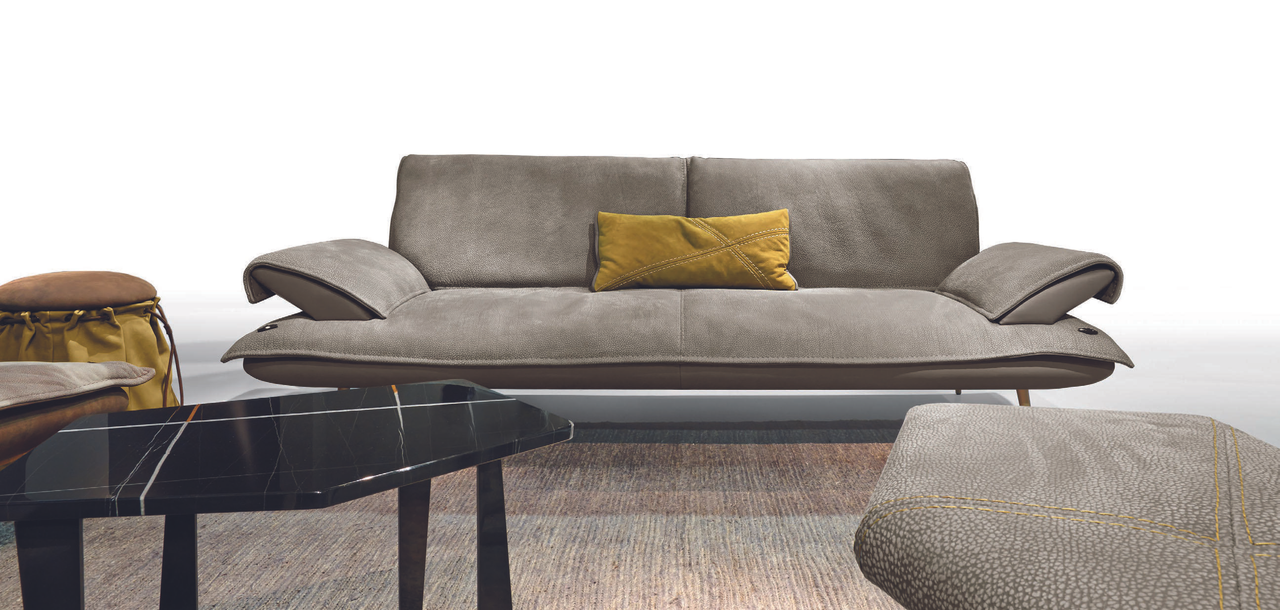 Gamma Escape Leather Sectional Sofa