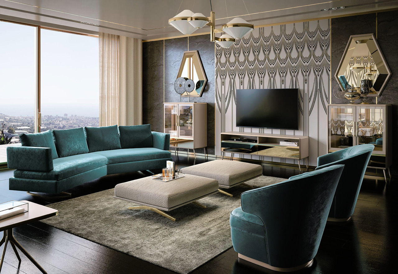 Domus Diamond Contemporary Living Room
