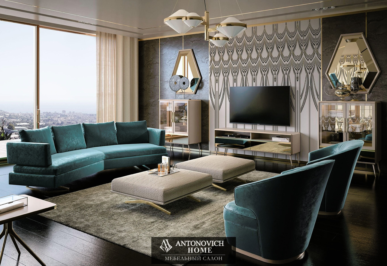 Domus Diamond Contemporary Living Room, view 3