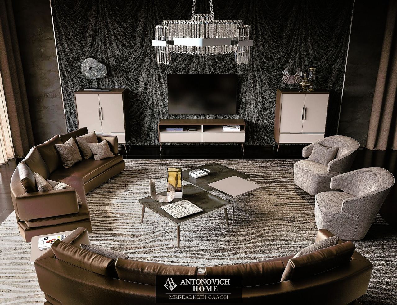 Domus Majestic Contemporary Living Room, view 5