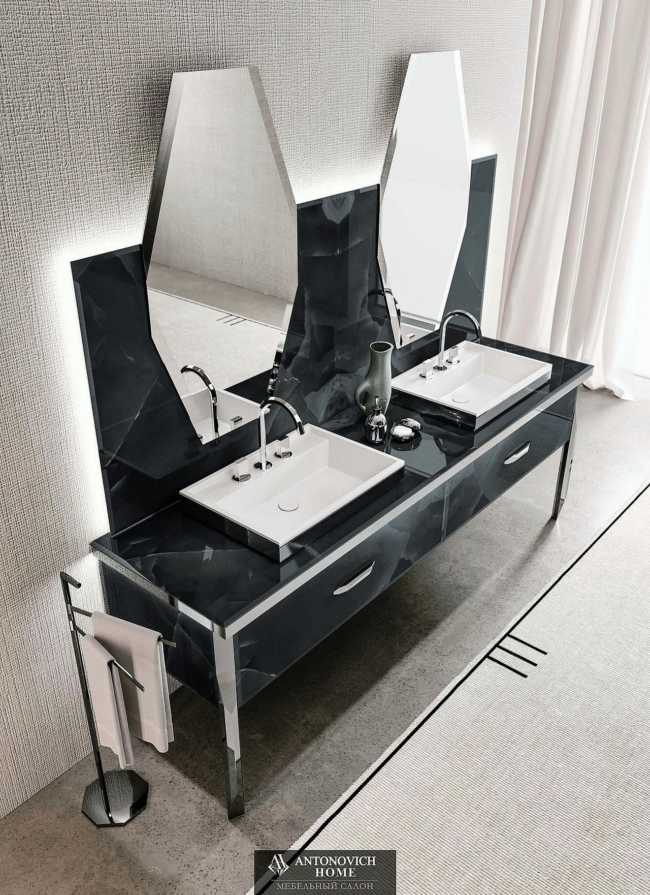 Hilton 02 Bathroom Furniture by Vitage (Milldue edition)