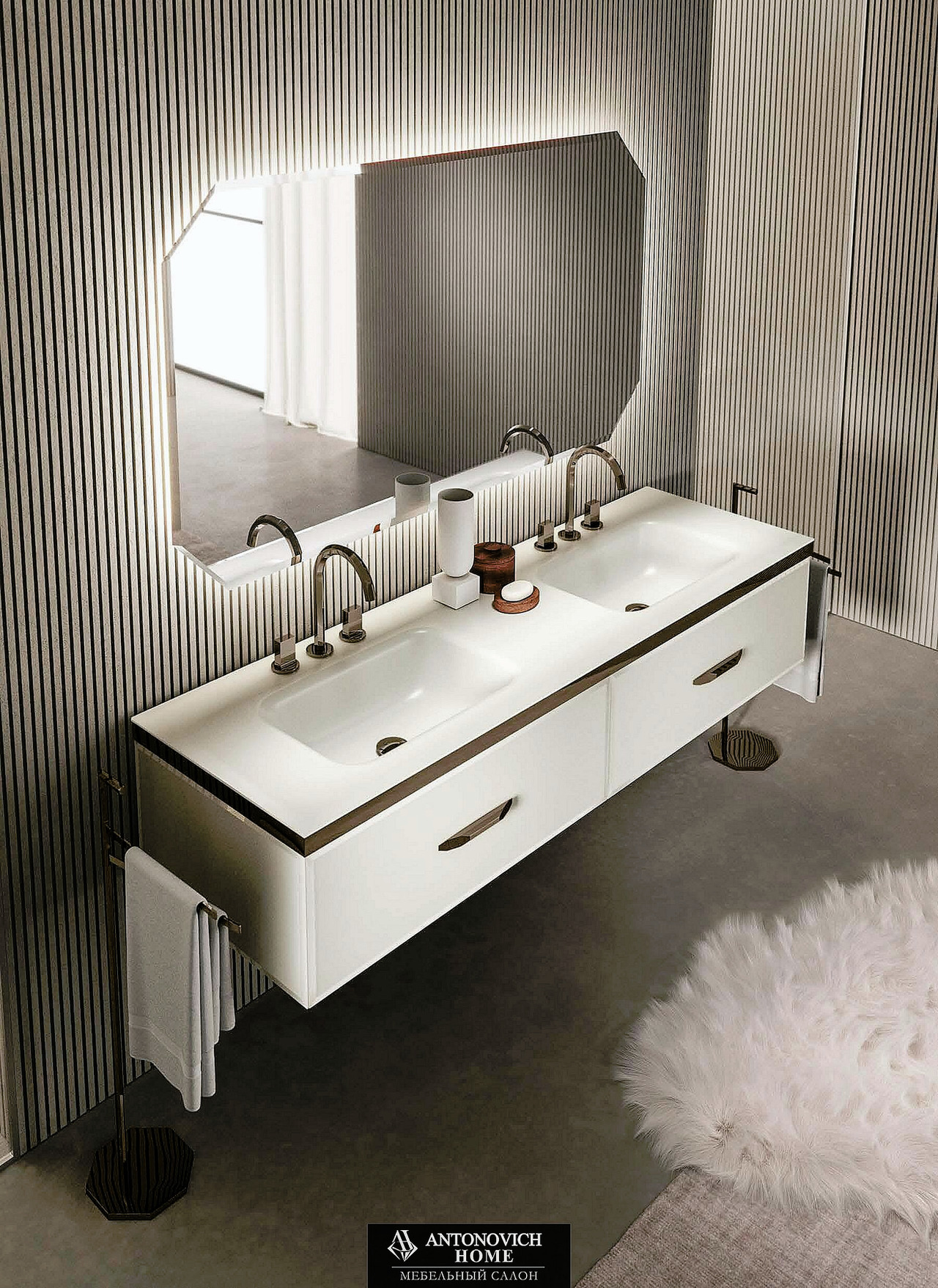 Hilton 03 Bathroom Furniture by Vitage (Milldue edition), view 2