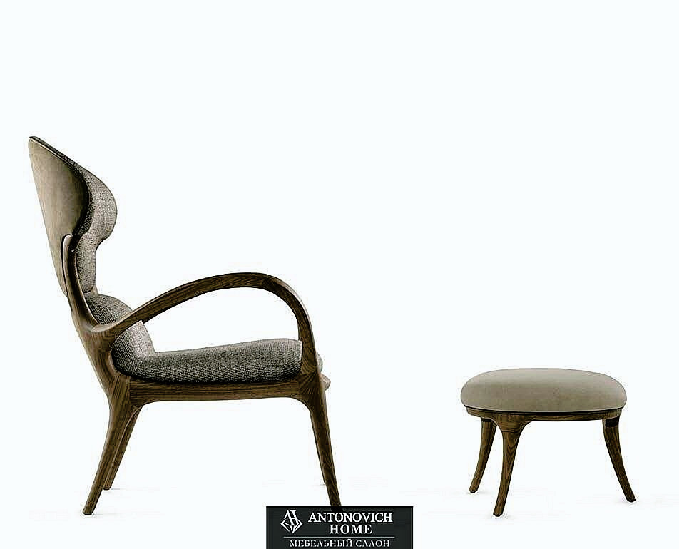 Ceccotti Collezioni Saturn e Saturnino Armchair and Pouf, view 6