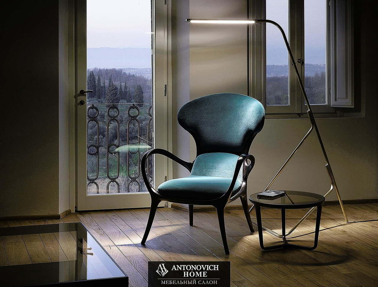 Ceccotti Collezioni Saturn e Saturnino Armchair and Pouf, view 2