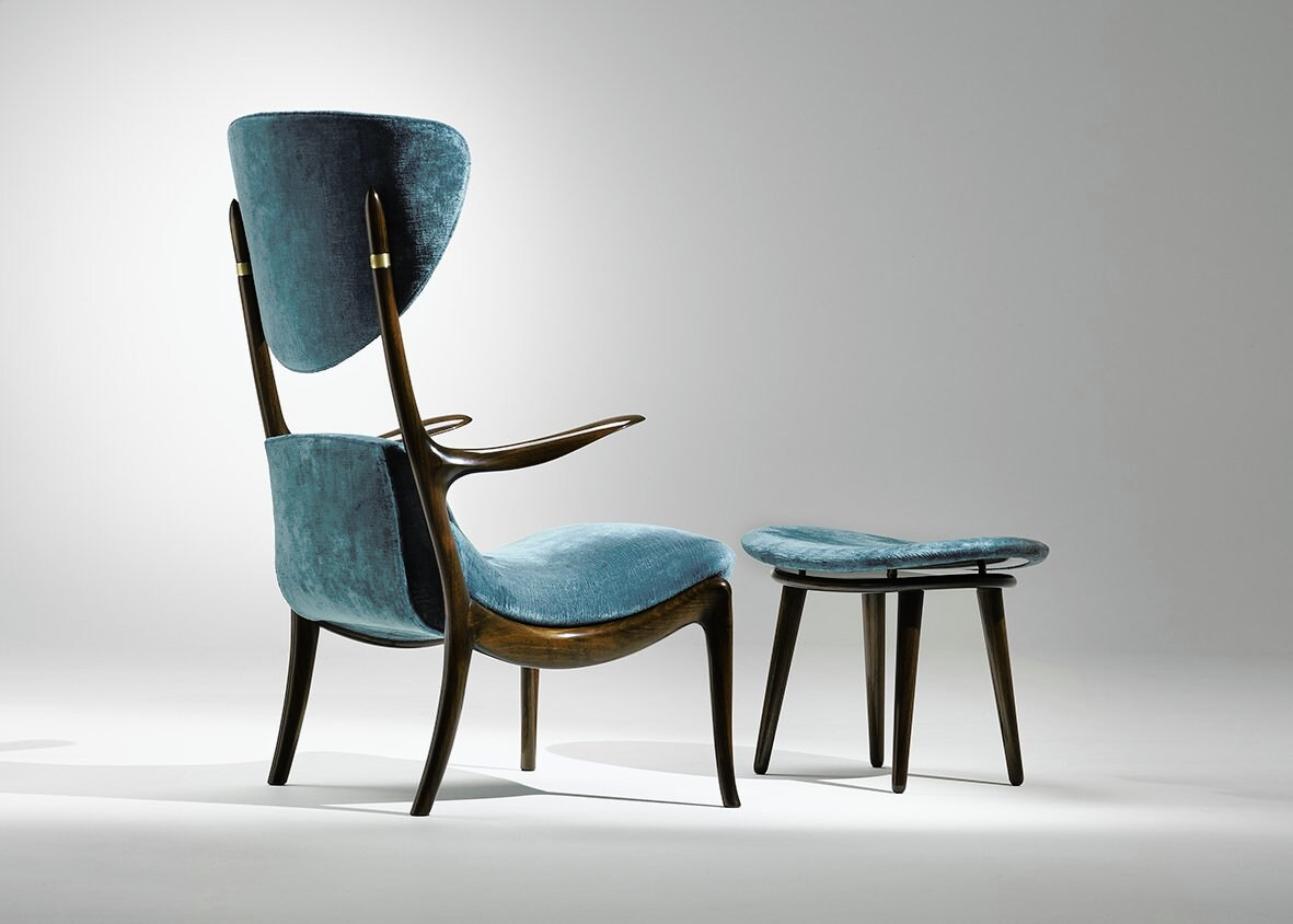 Star Treck Armchair and Pouf by Ceccotti Collezioni