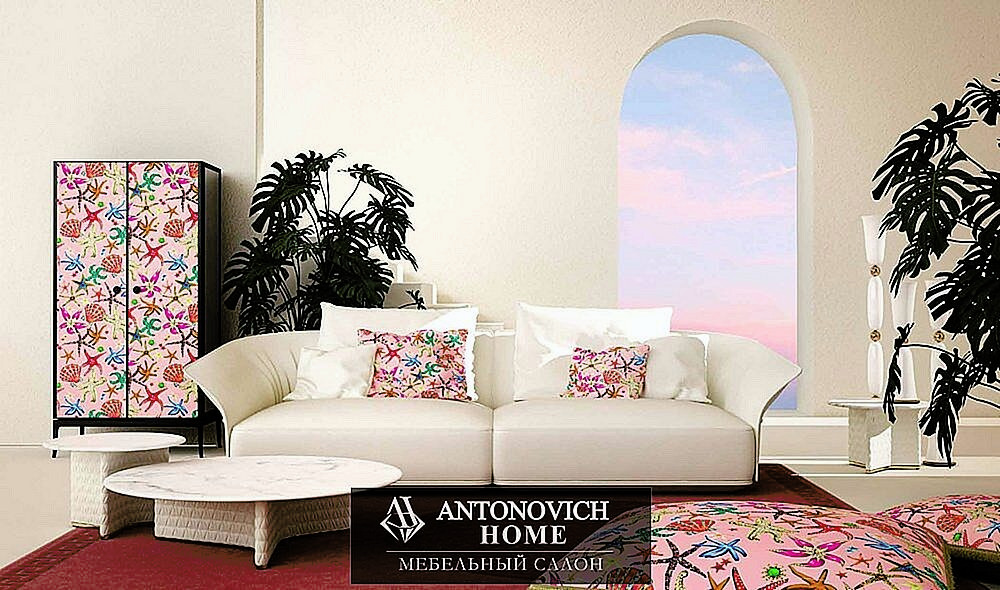 Goddess+Sectional+Sofa,+Slietto+Tall+Cabinet,+V-Marble+Coffee+and+Side+Table,+Narcissus+Regular+and+Big+Ottoman+&+Greca+Versace+Rug_result