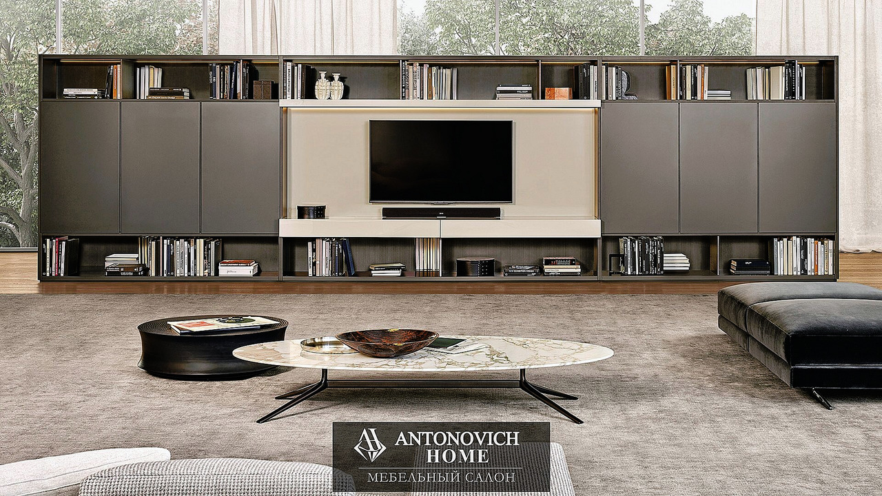 Poliform Wall System Modular Living Room Furniture, view 12