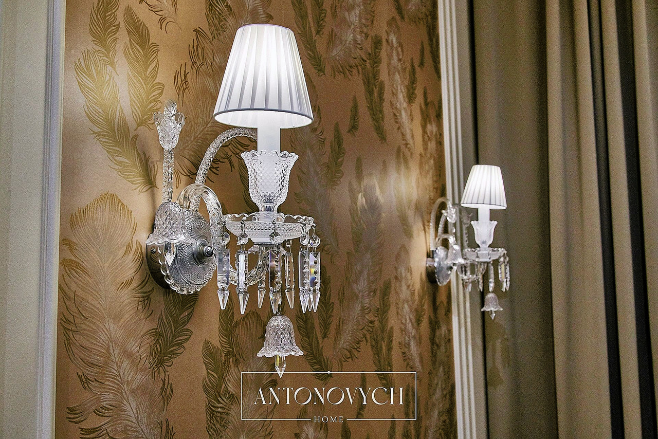 Crystal Wall Lights with Shades, view 3