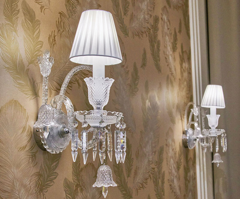 Crystal Wall Lights with Shades