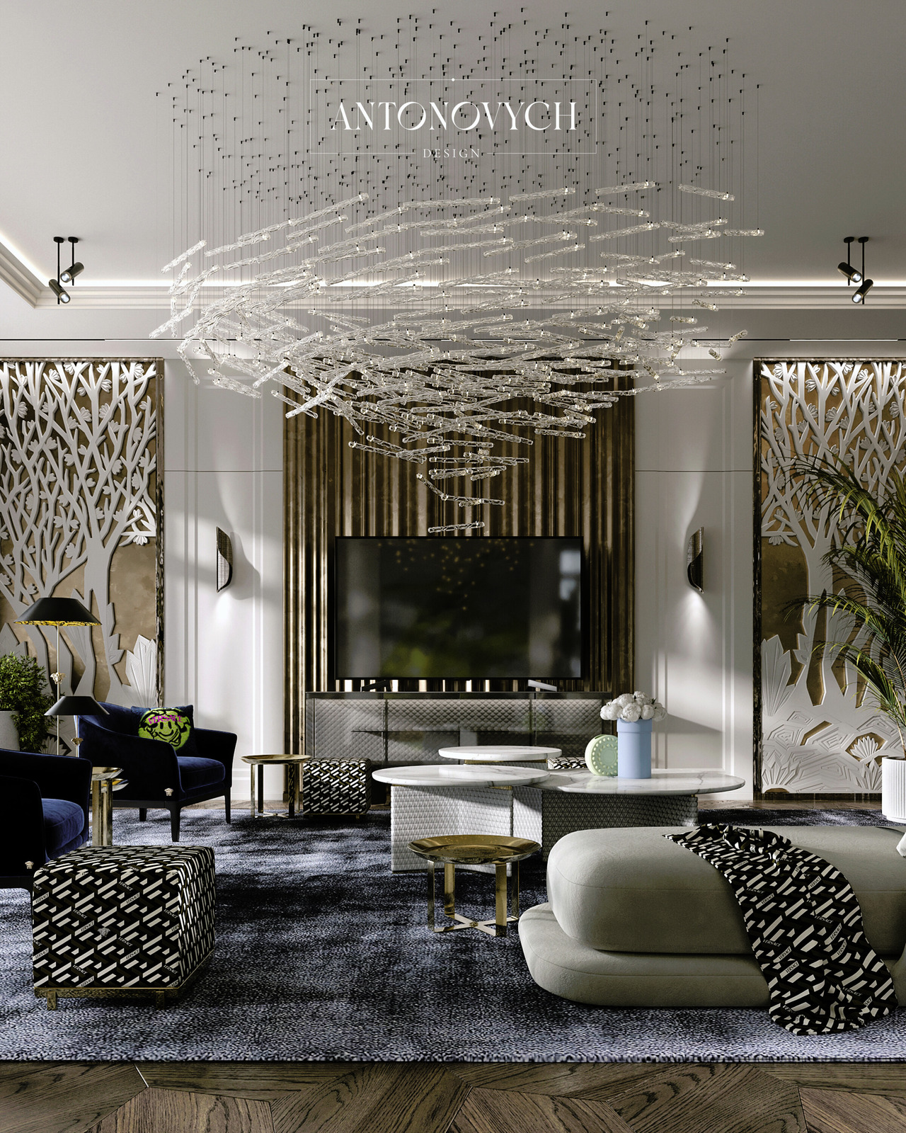 Versace Home Living Room Furniture, view 14