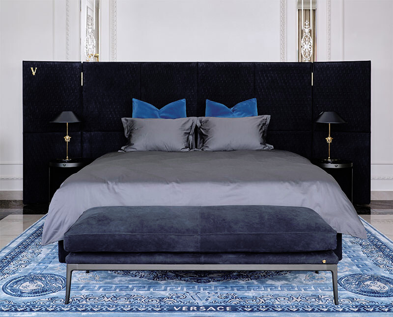Versace Home V-king Bed and Stiletto Bedside Bench