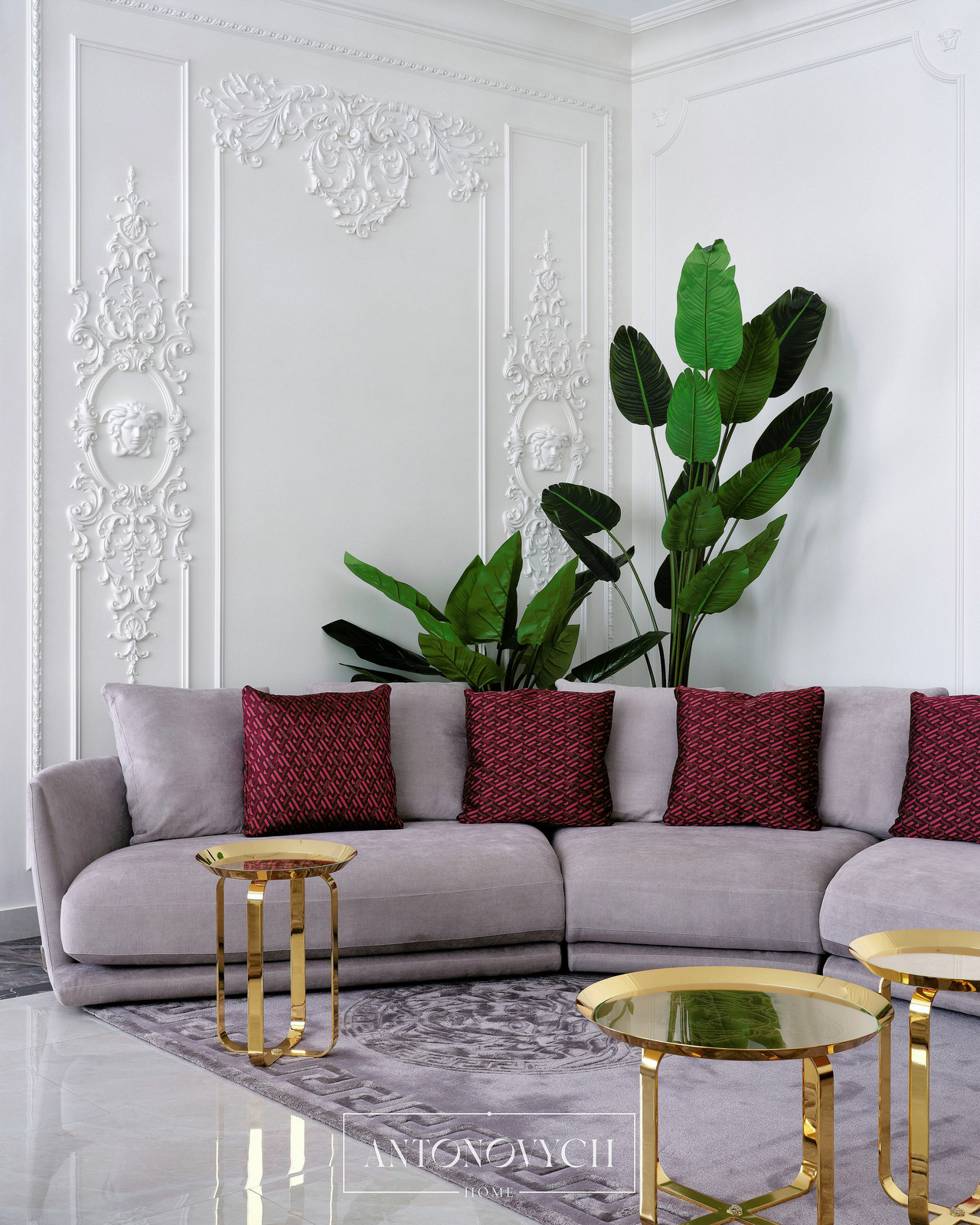 Versace Home La Greca Sofa, view 3