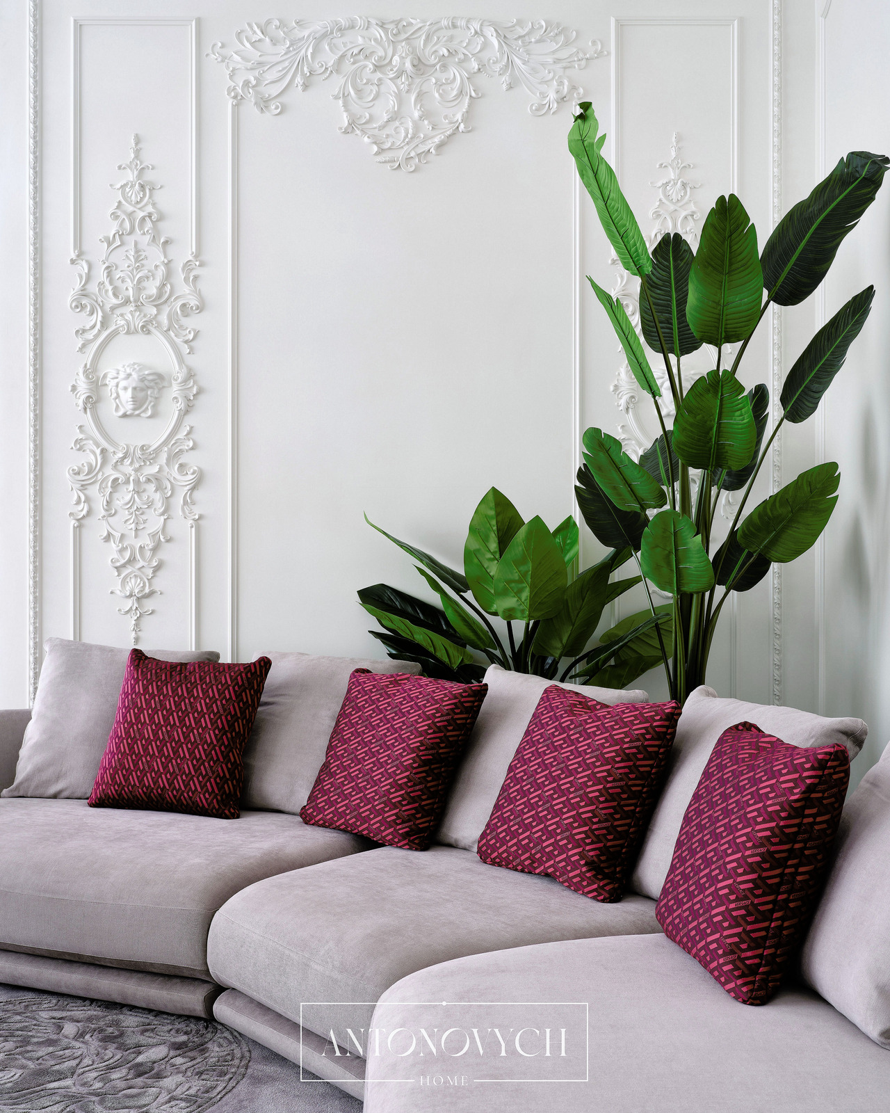 Versace Home La Greca Sofa, view 2