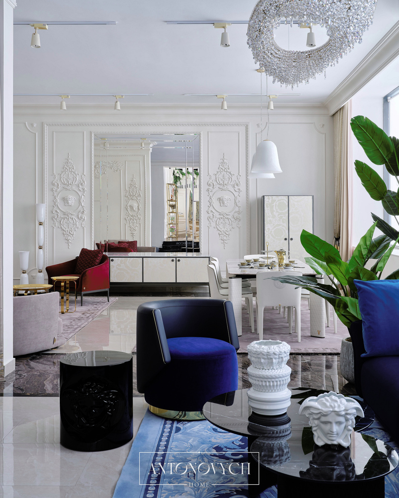 Versace Home Virtus Armchair, VG2 STOOL Coffee Table, Vases, view 5