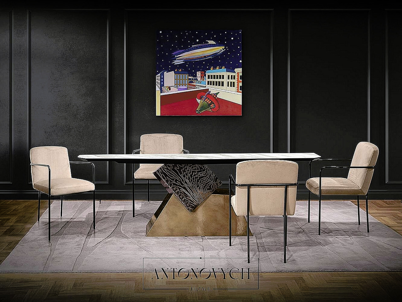 Tonino Lamborghini Casa TL-3052 Dining Table, view 3