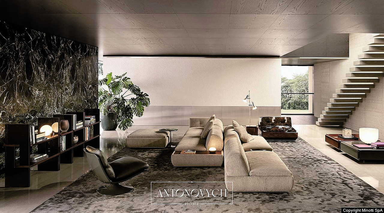 Minotti Supermoon Sofa, view 3