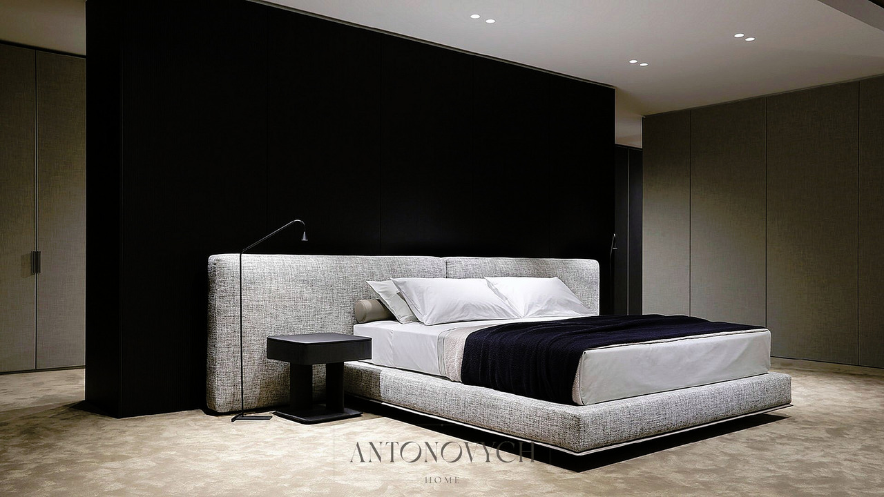 Poliform Brera Bed and Bedside Table, view 3